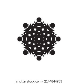 Circular pattern. Mandala. Round vector ornament.