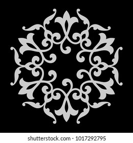 Circular pattern. Mandala. Round vintage vector ornament in Arabesque style.