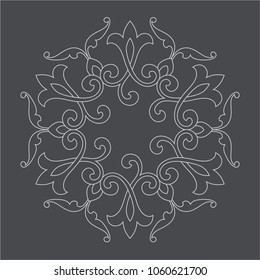 Circular pattern. Mandala. Round vintage vector ornament in Arabesque style.