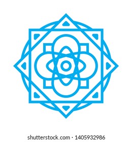 Circular pattern. Mandala. Round vintage vector floral ornament in Arabesque style.