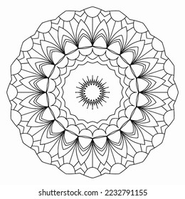 Zirkuläre Muster in Mandalaform für Henna, Mehndi, Tattoo, Dekoration. Dekorative Ornamente im orientalischen Stil. Farbbuchseite