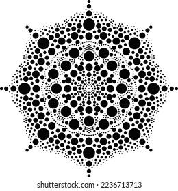 Circular pattern in mandala shape for Henna, Mehndi, tattoo, decoration. Decorative ornament in ethnic oriental style. Coloring book page