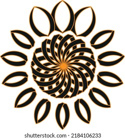 Circular Pattern, Motif, Mandala, Magic Circle. Vector Illustration with white background.