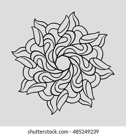 circular pattern on a gray background