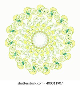 circular pattern on a white background 2.vector illustration