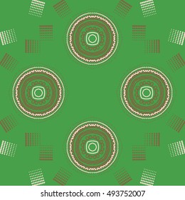 Circular pattern  of oriental composition, halftone.