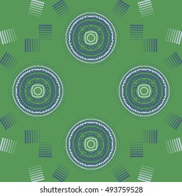 Circular pattern  of oriental composition, halftone.