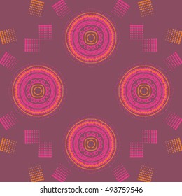 Circular pattern  of oriental composition, halftone.