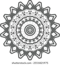 Circular pattern ornamental mandala for Henna, tattoo banner design, business card greeting card, poster, decoration vector