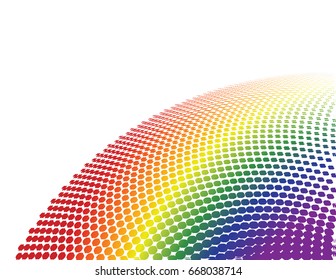 Circular Pattern Rainbow Colors Vector Illustration