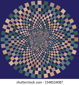 Circular pattern with random colorful Box .