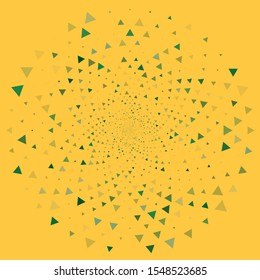 Circular pattern with random triangles.