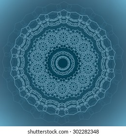 Circular pattern. Round vector ornament.