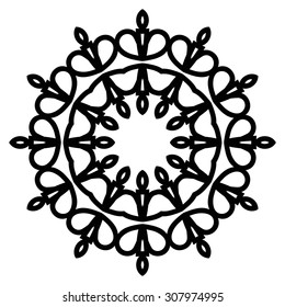 Circular pattern. Round vector ornament.