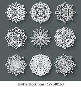 circular pattern set - vector illustration. eps 10