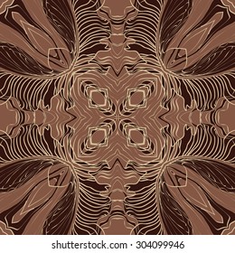 Circular  pattern of striped  motif, stripes,  spots,  cross. Hand drawn.