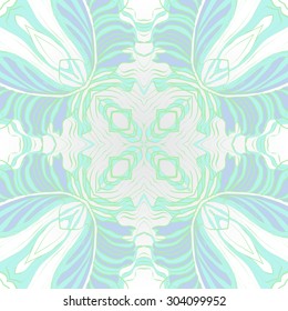 Circular  pattern of striped  motif, stripes,  spots,  cross. Hand drawn.