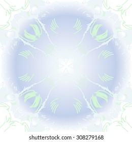 Circular   pattern of  striped motif, stripes,   doodles, spots. Hand drawn.