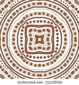Circular   pattern of striped motif, stripes,ellipses, stars. Hand drawn.