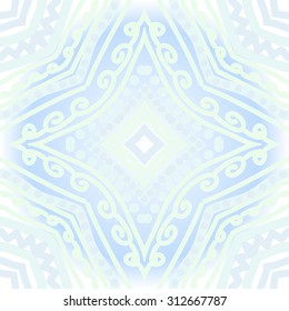 Circular   pattern of striped motif, stripes,ellipses,spirals, zigzag, stars, doodles. Hand drawn.