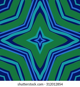 Circular   pattern of striped motif, stripes,hole, stars. Hand drawn.