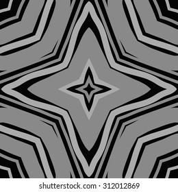 Circular   pattern of striped motif, stripes,hole, stars. Hand drawn.