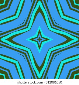 Circular   pattern of striped motif, stripes,hole, stars. Hand drawn.