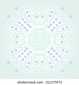 Circular  pattern of  stripes, waves, ellipses, stars,doodles. Hand drawn.