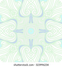 Circular  pattern  of stripes,spirals, hole, waves, spots, stars. Hand drawn.