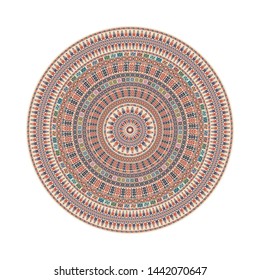 Circular pattern in traditional Palestinian style, vector design element