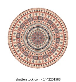 Circular pattern in traditional Palestinian style, vector design element