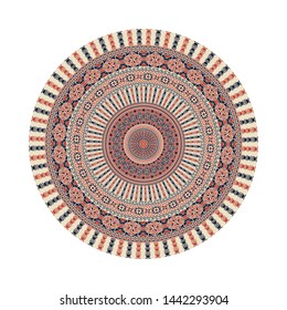 Circular pattern in traditional Palestinian style, vector design element