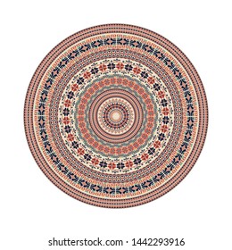 Circular pattern in traditional Palestinian style, vector design element