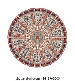 Circular pattern in traditional Palestinian style, vector design element