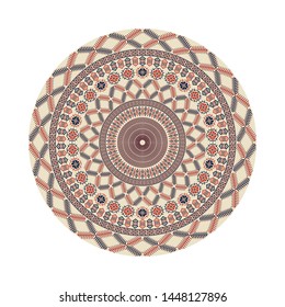 Circular pattern in traditional Palestinian style, vector design element