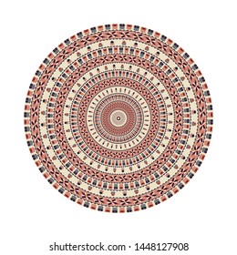 Circular pattern in traditional Palestinian style, vector design element