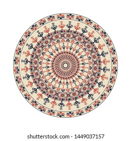 Circular pattern in traditional Palestinian style, vector design element
