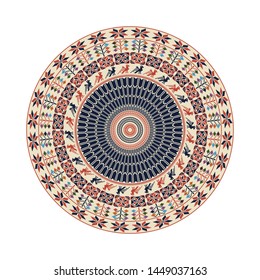 Circular pattern in traditional Palestinian style, vector design element