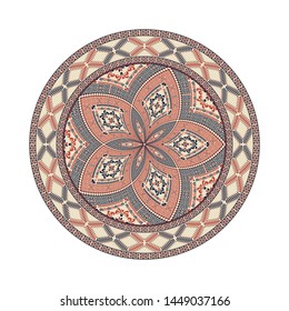 Circular pattern in traditional Palestinian style, vector design element