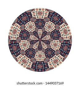 Circular pattern in traditional Palestinian style, vector design element