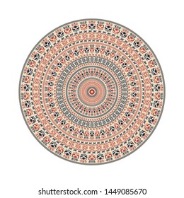 Circular pattern in traditional Palestinian style, vector design element
