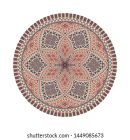 Circular pattern in traditional Palestinian style, vector design element