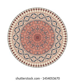 Circular pattern in traditional Palestinian style, vector design element