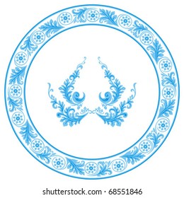 Circular pattern in traditional russian style.