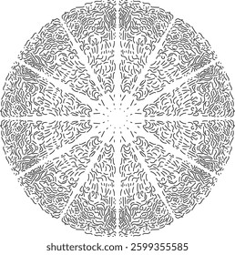 a circular pattern with a white background Mandala Art