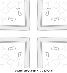 Circular pattern with zodiac, cross. Hand drawn.
