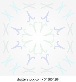 Circular   pattern  of zodiac  motif, doodles, objects, Aries,Pisces signs. Hand drawn.