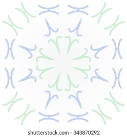 Circular   pattern  of zodiac  motif, doodles, objects, Aries,Pisces signs. Hand drawn.