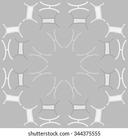 Circular pattern  of zodiac  motif, doodles, objects, Gemini,Pisces signs. Hand drawn.