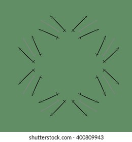 Circular  pattern of zodiac motif,sagittarius,copy space. Hand drawn.